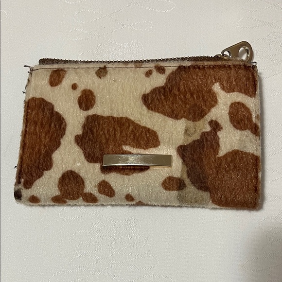Cambodia made Handbags - Cow Print Wallet in Brown and Cream